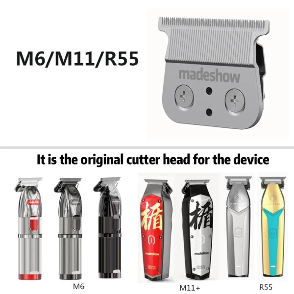 Recortadores originales cabezales de cortador reemplazable para madreshow m6 m11 r55f peinado profesional de cabello 0 mm blade set estándar máquina de corte de cabello