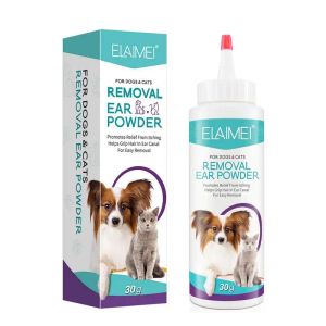 Trimmers Pet à l'oreille Pénéro d'épilation sans doute poudre de santé pour animaux de compagnie Coins d'oreille Nettoyeur d'odeur Accessoires pour animaux de compagnie pour chiens Bunnies