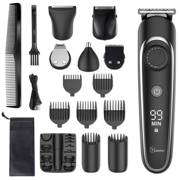 Trimmers Professional Beard Trimmer Clats Adjustable Hair-Cippers For Men Hair Triming Hair Cutting Kit 6 in 1 Imperposeproof Recharteable