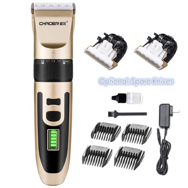 Recortadores Profesionales Cabello eléctrico Trimmer Recargable Cabello Recher Men Beard Shaver 18650 Batería de litio Barber