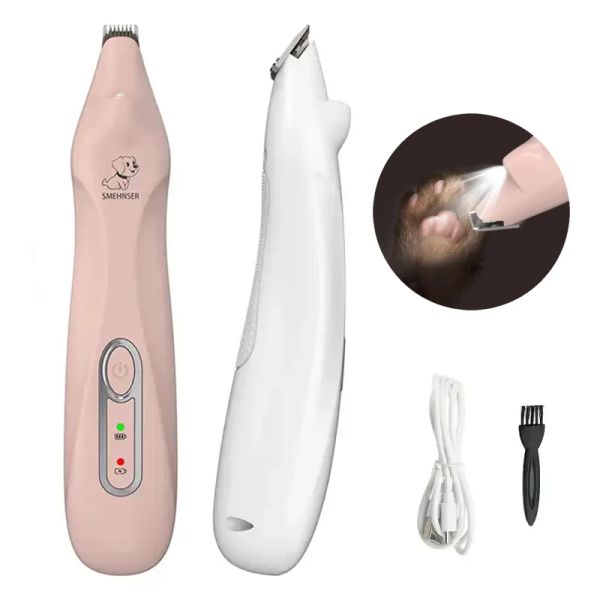 Trimmers Trimmers Electric Pet Foot Hair Trimm With LED LIGHTS LED RECHARGAGE CHIP CLIPPER CAT Coiffeur de coiffeur