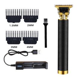 Trimmers T9 Machine de coupe de cheveux Sans fil 0 mm Trimmer de précision Contrôle professionnel Clipper 0 mm Contour Détail Raser Finition Cutter