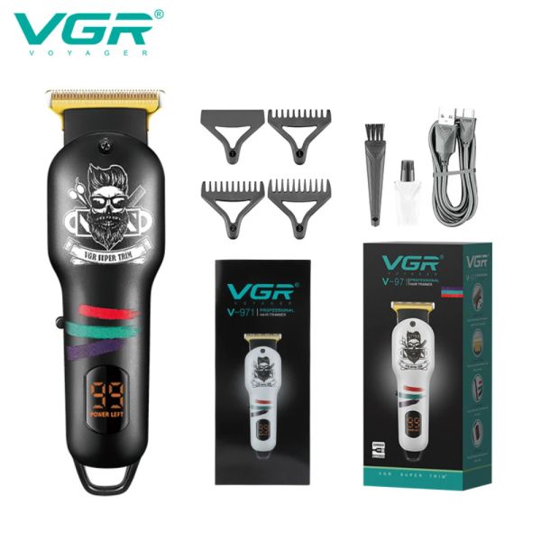 Trimmers Vgr Hair Trimmer Hairless Hair Machine Machine électrique Clipper Clipper Barber Digital Display Trimm for Men V971