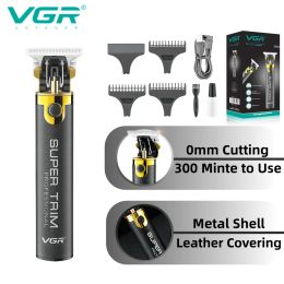 Trimmers Vgr Hair Trimmer Professional Hair Clipper Mini Hair Cutting Machine Oplaadbare draadloze elektrische nul snijmachine V082