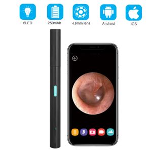 Trimmers Wireless Otoscope Camera Camera 4,9 mm HD WiFi Eart Scope avec 6 lumières LED Nettoyer d'oreille pour les enfants et les adultes prennent en charge l'iPhone Android