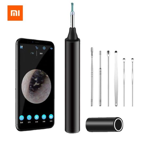 Recortes Xiaomi Inalámbrico Selección de orejas visuales inteligentes Peligrador Earcopio de alta precisión Mini Cámara Otoscopio Borescopio Recortadores de orejas