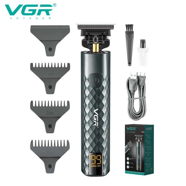 Trimmers Zero Gap TS9 Machine T9 USB Clipper coupé les cheveux à la maison r Shped Blade VGR 077 0 mm entendre Timmer Electric Precision 0 Rasage Mashine