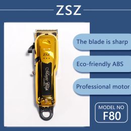 Trimmers ZSZ F80 Huile électrique Professionnelle Classement de tête Coiffure Salon Cair Salon Capireaux Barber Machine Gold Magic Clipper Cordles