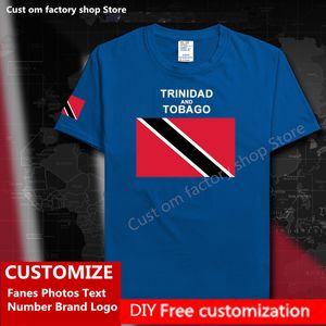 Trinité-et-Tobago coton t-shirt personnalisé Jersey Fans bricolage nom numéro marque High Street mode Hip Hop lâche décontracté t-shirt 220616
