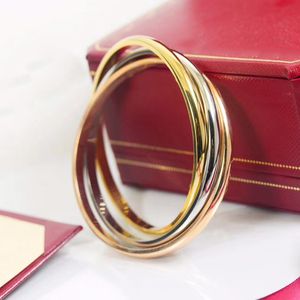 Trinity Bangle drie kleuren Charme armband voor vrouw ontwerper Maat 17-18CM T0P Verguld 18K luxe klassieke stijl Vintage premium geschenken met doos 001