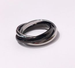 Trinity Series Ring en Titanium Steel Tricolor Band vintage bijoux Reproductions Retro Advnced Exquis Gift Adita4191463