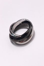 Trinity Series Ring en Titanium Steel Tricolor Band vintage bijoux Reproductions Retro Advnced Exquis Gift Adita5736341