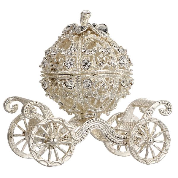 Boîte à bijoux bijoux de chariot Boîte créative cadeau décoration d'eau Diamond Crystal Pumpkin Sac Accessoires Gift 240425