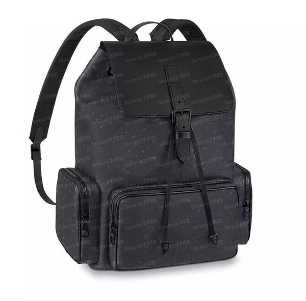 Trio 7A en cuir véritable hommes sac à dos en cuir gaufré Designer hommes sacs à dos de luxe cartables sac d'école pour homme sacs pour ordinateur portable sac de voyage grande taille