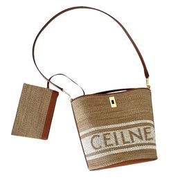 Triomphes Sacs Sac de seau en cuir en cuir Single Sac à bandoulière Sac Célin Retro Laine Herbe Traided Sac 2023 NOUVEAU BAG FEMME PORTABLE TIDE TIDE CELIEN Sacs 917