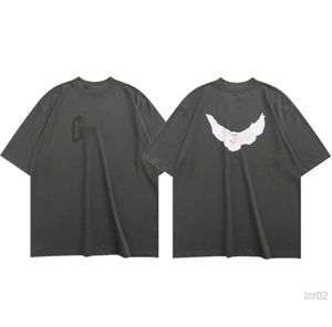 Tripartite Dove Mens T-shirts Designer Kanyes Wests Fashion Co Braged Mens Oversize Tees Polos Peace Doves imprimé et femmes Yzys Pullover Vêtements