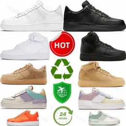 Tripe White Designer Shoes 1 Chaussures Casual Ferrous High Low Blé Plate-forme Triple Whote Shadow Spruce Aura Pale Lvory Washed Coral Hommes Femmes Baskets en plein air