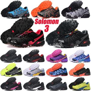 Triple Black Speed Cross 3.0 Zapatillas para correr Blanco Azul Rojo Amarillo Verde Speed Speedcross 3 Hombres Mujeres Entrenadores Deportes al aire libre Zapatillas sin caja Z11