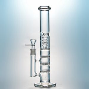 Glas Bong Birdcage Perc Hookahs Rechte Tube DAB Rigs Bongs Clear Water Pipes 18mm Vrouwelijke Joint HR316