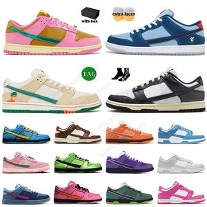 Triple Pink Panda Platform pour hommes femmes Athletic Department UNC Chaussures de course Chunky Sports Why So Bad Baskets The Powerpuff Girls x Bubbles EU36-47 avec boîte