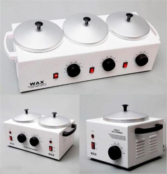 Triple Pot chauffe-cire électrique épilation Machine à épiler mains pieds paraffine thérapie dépilatoire Salon de beauté Tool5439067