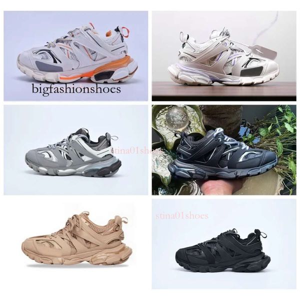 Triple S 3 Paris 3.0 Chaussures décontractées Gris Orange Jaune Chaussures décontractées Baskets à plateforme de mode Tess S. Gomma Baskets pour hommes Noir Glod Taille 36-45 Sac à poussière et chaussures 25