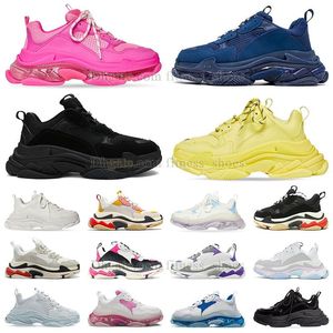 Balenciagas Triple S Clear Sole Hommes Femmes Casual Chaussures Tripler Rose Luxe Noir Blanc Vert Vintage Beige Rouge Vert Cristal Hommes Plateforme Baskets Baskets En Plein Air