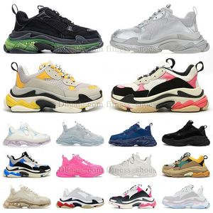 Balencigaly Triple S des chaussures luxe chaussures de sport Chunky Sneakers Homme Femmes Mens Plateforme Designer Noir Blanc Rouge Bleu Runner Chaussures Plat Multi-couleur Formateurs