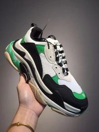 Triple S Green Sneaker Meilleures chaussures de qualité Chaussures décontractées Tennis Sneaker Triple S Baskets Meilleur cadeau de Noël