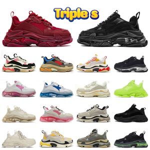 triple s zapatos botas de diseñador para hombre para mujer lujo moda rojo completo todo negro vintage beige blanco vela suerte verde og neón 95s diseñadores plataformas zapatillas de deporte entrenadores