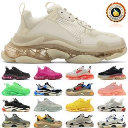 triple s sneaker designer de luxe chaussures de sport hommes femmes noir blanc bleu rouge vert jaune rose rose élevé formateur de plate-forme pour hommes