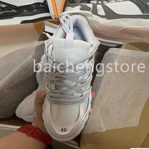 Triple S Track 3.0 Femmes Luxe Casual Chaussures Gris Orange Vert Noir Shiragiku Blanc Rose Bleu Taille 36-45 Hommes Paris Baskets chaussure 36-45 A2