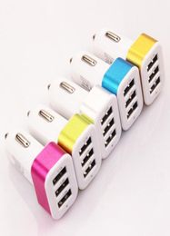 Triple USB Universal Car Charger Adapter USB Socket 3 Port Carchardger 21A 1A 1A voor iPhone Samsung 1290843