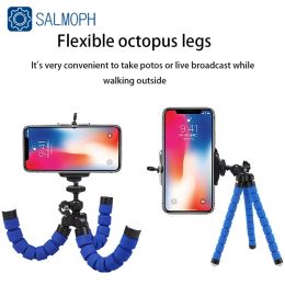 Trépied pour téléphone mobile Sponge Octopus Mini Trépied support pour iPhone Mini Camera Trépied Téléphone Tipod Clip Stand