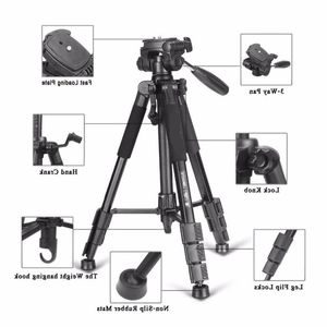 FreeShipping Statief Professionele Draagbare Reizen Aluminium Camera Statief Accessoires Stand met Pan Head voor Canon Dslr Camera Nvkxr