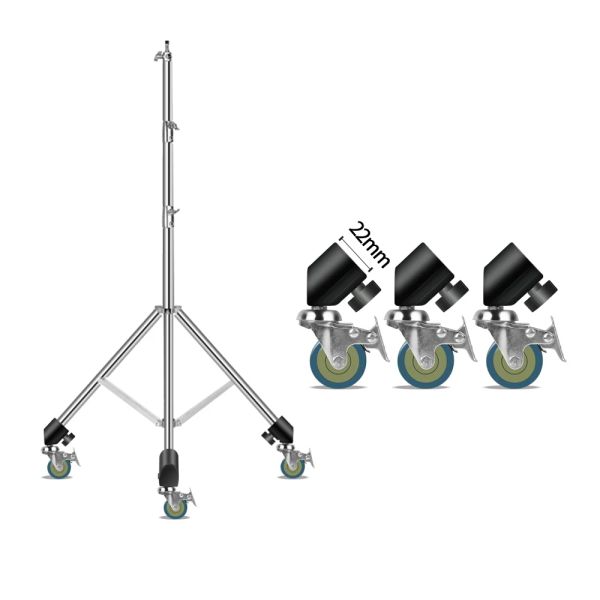 Trépieds 1622 mm roues de trépied Universal Professional 3 Prise en charge multifonction pour le support de moniteur de support Accessoires