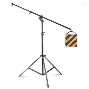 Trépieds 2.8m/9.1ft Wishbone Pographic Equipment Pography Studio Accessoire Kit Rétractable Cantilever Métal Lumière Stand Sac De Sable