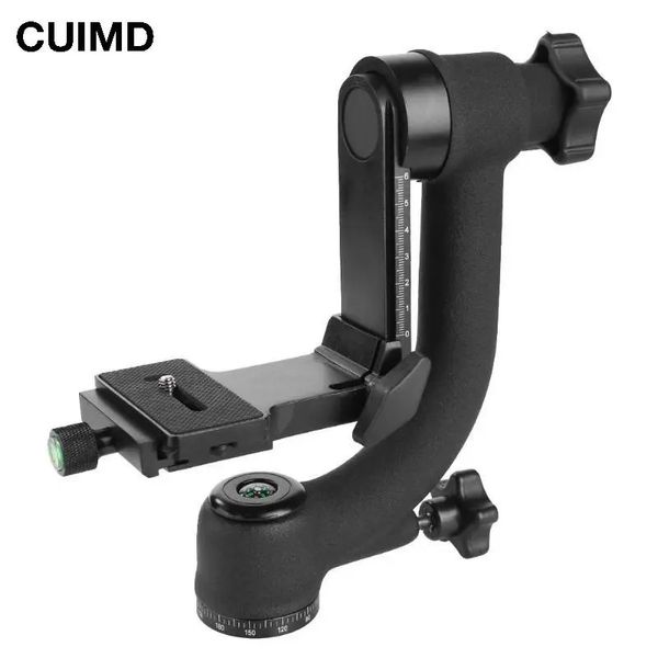 Trípodes Gimbal panorámico de 360 grados Cabeza de bola de trípode Tornillo de 14 pulgadas con placa de liberación rápida para cámara DSLR Telepo Lens 231006