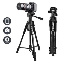 Statief 55 140 cm Travel Digital Camera Tripod Professional Aluminium Tall Phone Stand met snelle borden Montage Pan Head voor DSLR SLR 230518