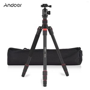 Trípodes Andoer 153cm Cámara portátil Trípode Soporte Aleación de aluminio Monopie desmontable 10kg Bolsa de transporte de carga útil para teléfono inteligente DSLR