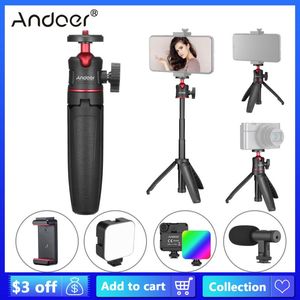 Tripods Andoer MT-08 Mini Desktop Tripod Handheld Pography Bracket Stand met 1/4 