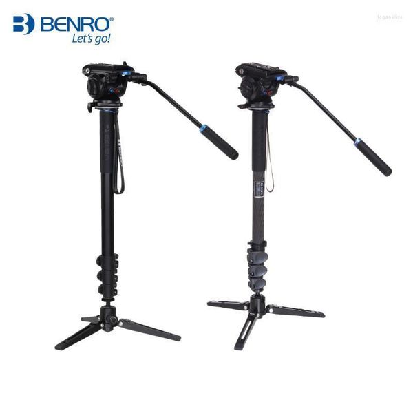 Trépieds Benro A38FS4N C38FS4N Monopod Camera Stands pour vidéo DSLR Trépied avec tête S4N 4 sections Charge maximale 10 kg 1 Loga22
