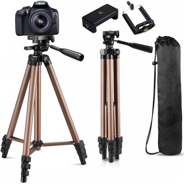 Trépied de caméra Trépied pour téléphone portable Trépied pour le porte-caméra du téléphone pour canon Nikon Sony DSLR CamCrorder DV DV DV WT3130 Aluminium