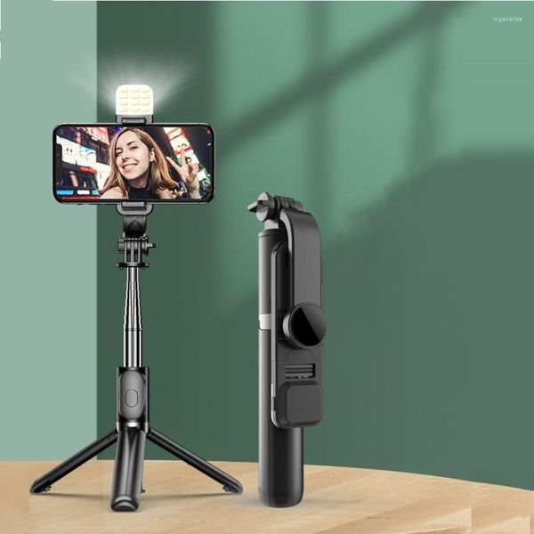 Trépieds Chycet Selfie Stick Bluetooth Télécommande Sans Fil Avec Lumière De Remplissage Trépied Monopode Pliable Pour Support De Téléphone Portable