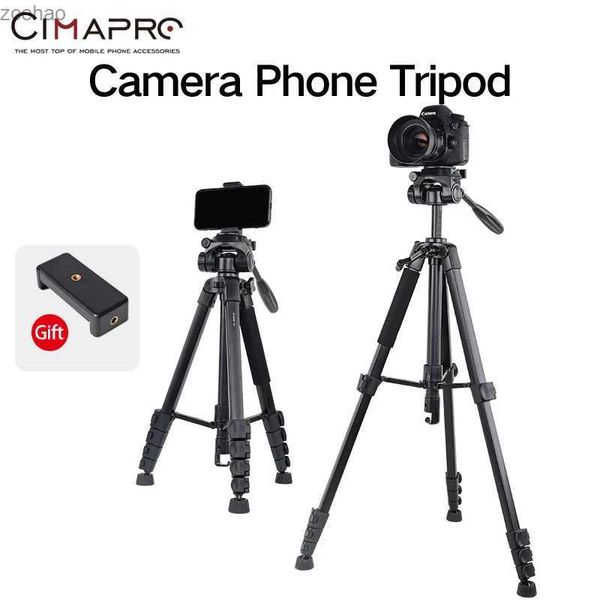 Trípodes Cimapro CB-3 Cámara Teléfono celular Trípode 66.9in Proyector Cámara Telescopio Soporte de luz Viaje universal Fotografía portátil StandL240115