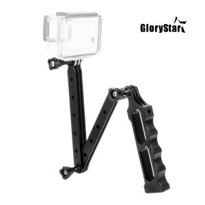 TRIPODS CNC Selfie Selfie Stick helm extensie opvouwbare armbevestiging accessoires voor GoPro Dji Osmo Action Xiaomi yi ken Action Camera