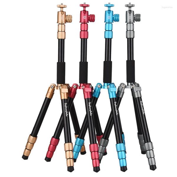 Trípodes Precio de fábrica Q066 Personalizar color OEM / ODM Bienvenido Pro Cámara de aluminio Trípode Selfie Stick para cámaras de acción con tarjeta DSLR digital