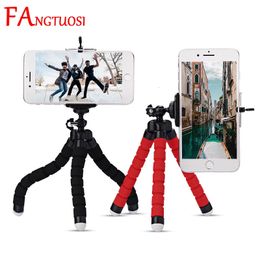 Statieven FANGTUOSI Mini Flexibele Spons Octopus Statief buigbare Mobiele Telefoon Smartphone 8 7 Camera 231018