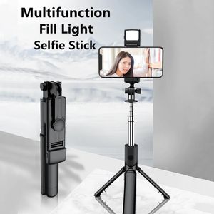 Trépieds FGCLSY Le trépied selfie sans fil Bluetooth avec lumière de remplissage, rotation à 360 degrés, obturateur à distance convient à la prise de vue en voyage 231018