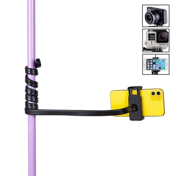 Trépieds Secteur de support de support de bras en col de cygne flexible avec vis de 1/4 pouces pour GoPro Hero DJI Osmo Sjcam Action Caméras Mobile Phones
